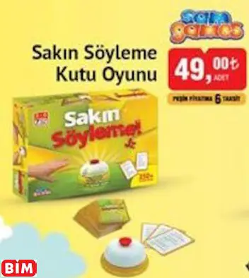 SAKIN SÖYLEME KUTU OYUNU